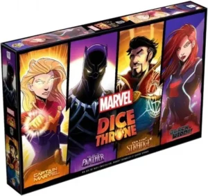 DICE THRONE MARVEL - Black Panther, Captain Marvel, Black Widow, Dr S
