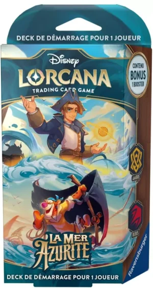 Disney Lorcana FR - Deck de démarrage Jim Hawkins et Tigrou la Mer Azurite Chapitre 6