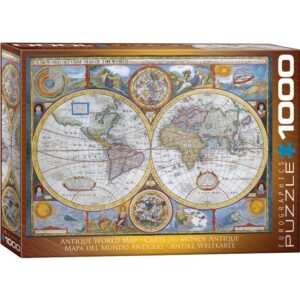 PUZZLE 1000P CARTE DU MONDE ANTIQUE EUROGRAPHICS