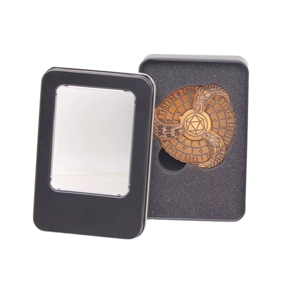Dés Métal Spinner- Gold avec boite Metal