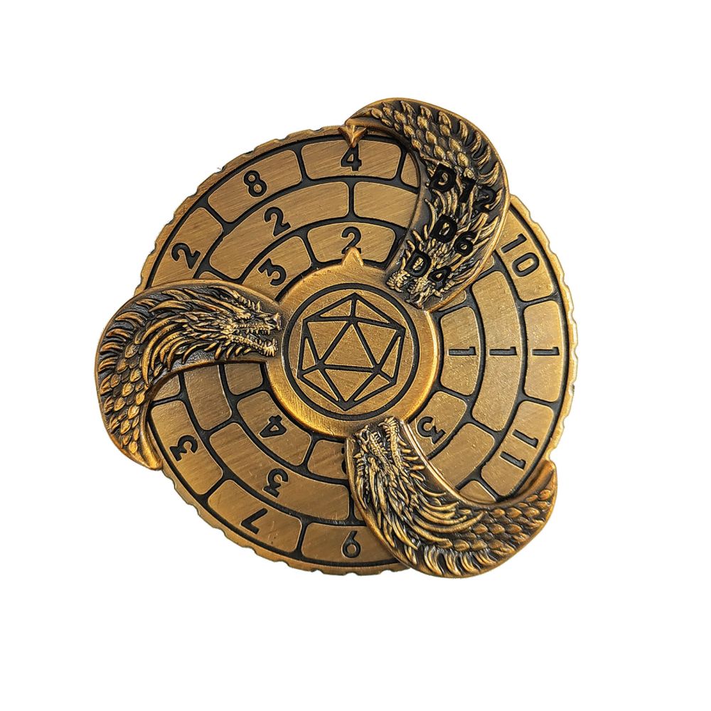 Dés Métal Spinner- Gold avec boite Metal – Image 2