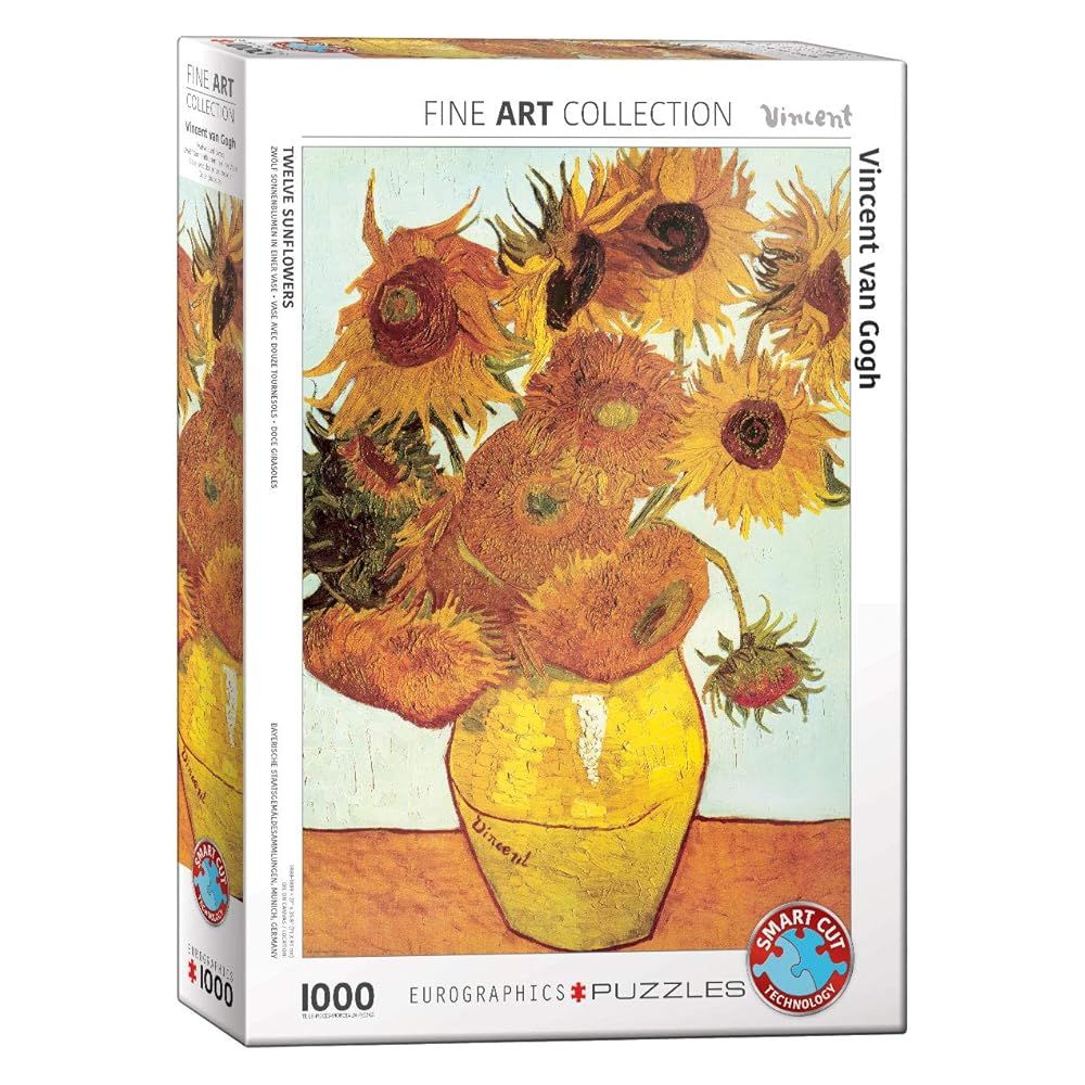 PUZZLE 1000P LES DOUZE TOURNESOLS de Van Gogh Eurographics