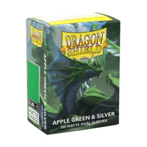 Sleeves Dragon Shield Dual Matte : Apple Green & Silver