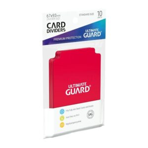 Ultimate Guard 10 intercalaires pour cartes Card Dividers taille standard Rouge