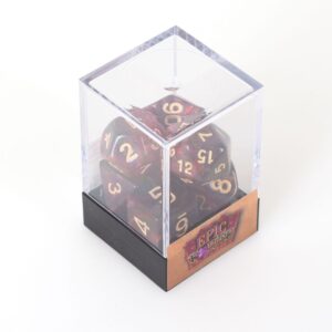 Lot de 7 dés multiformat en boîte – Bloody Mary