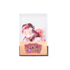 Lot de 7 dés multiformat en boîte – Cherry Cream